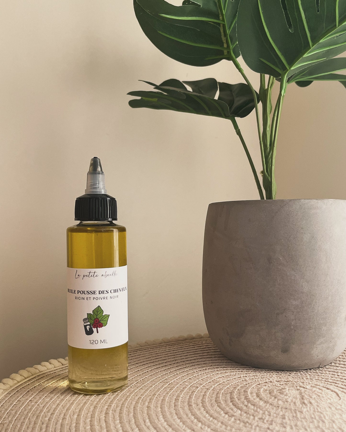 Huile pousse de cheveux