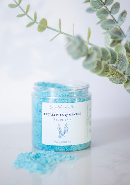 Sel de bain moussant eucalyptus et menthe