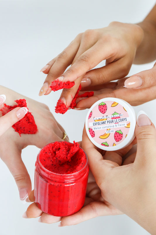 Exfoliant fouetté fraise melon