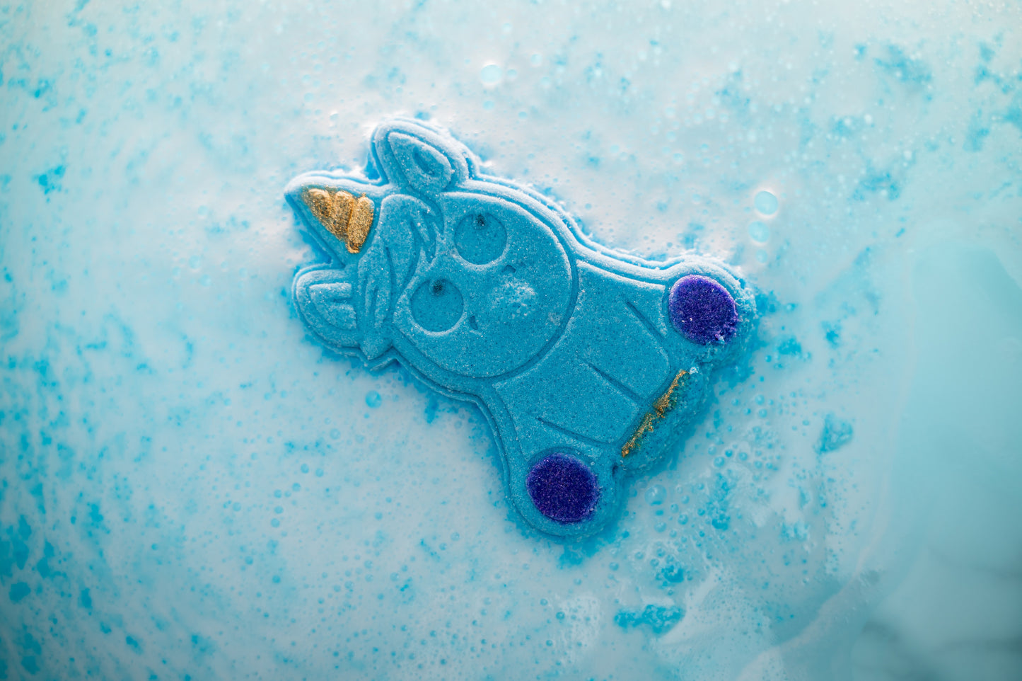 Bombe de bain licorne bleue